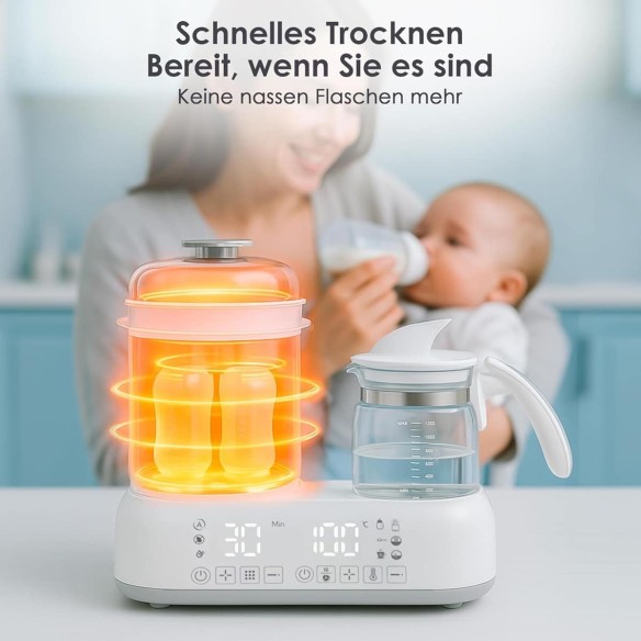babyluzi®-Sterilisator-fuer-Babyflaschen-mit-Trocknung-Flaschenwaermer-Babywasser-fuer-Babynahrung-selbst-herstellen-5