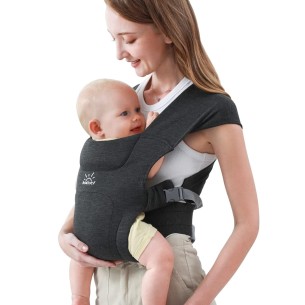 babyluzi®-Babytrage-fuer-Neugeborene-ab-Geburt-ergonomisches-Tragetuch-bis-Kleinkind-mit-Klettverschluss-leicht-verstellbare-Hue
