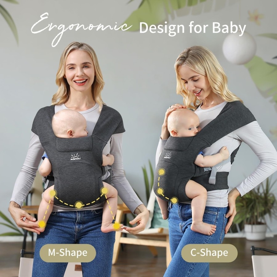 babyluzi®-Babytrage-fuer-Neugeborene-ab-Geburt-ergonomisches-Tragetuch-bis-Kleinkind-mit-Klettverschluss-leicht-verstellbare-Hue