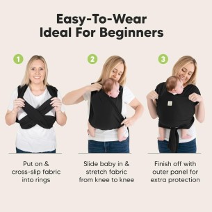 babyluzi®-Elastisches-Baby-Tragetuch-Neugeborene-ab-Geburt-einfach-Anzuziehen-ohne-Binden-1 2