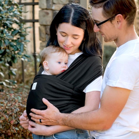 babyluzi®-Elastisches-Baby-Tragetuch-Neugeborene-ab-Geburt-einfach-Anzuziehen-ohne-Binden-2