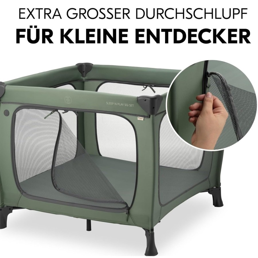 babyluzi®-Kinderreisebett-Laufstall-mit-Matratze-5cm-dick-zusammenklappbar-Inklusive-Tragetasche-fuer-Babys-Kinder-ab-Geburt-bis