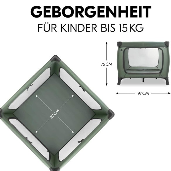 babyluzi®-Kinderreisebett-Laufstall-mit-Matratze-5cm-dick-zusammenklappbar-Inklusive-Tragetasche-fuer-Babys-Kinder-ab-Geburt-bis