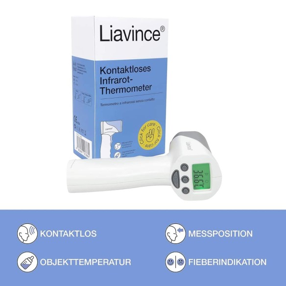 Liavince®-Fieberthermometer-kontaktlos-Digitales-Stirnthermometer-mit-LCD-Farb-Display-Fieberalarm-bei-hoher-Temperatur-und-sofo