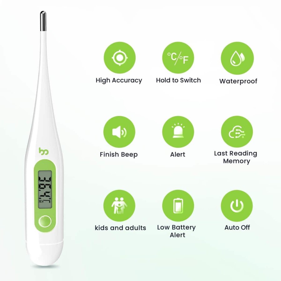 babyluzi®-Digitales-Fieberthermometer-Rektal-Oral-Achselthermometer-Fieber-Thermometer-fuer-Baby-Kinder-Erwachsene-genaue-und-sc