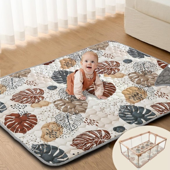 babyluzi®-Krabbelmatte-fuer-Babys-200x180cm-Laufstall-Einlage-extra-dicke-Krabbeldecke-Spielmatte-1