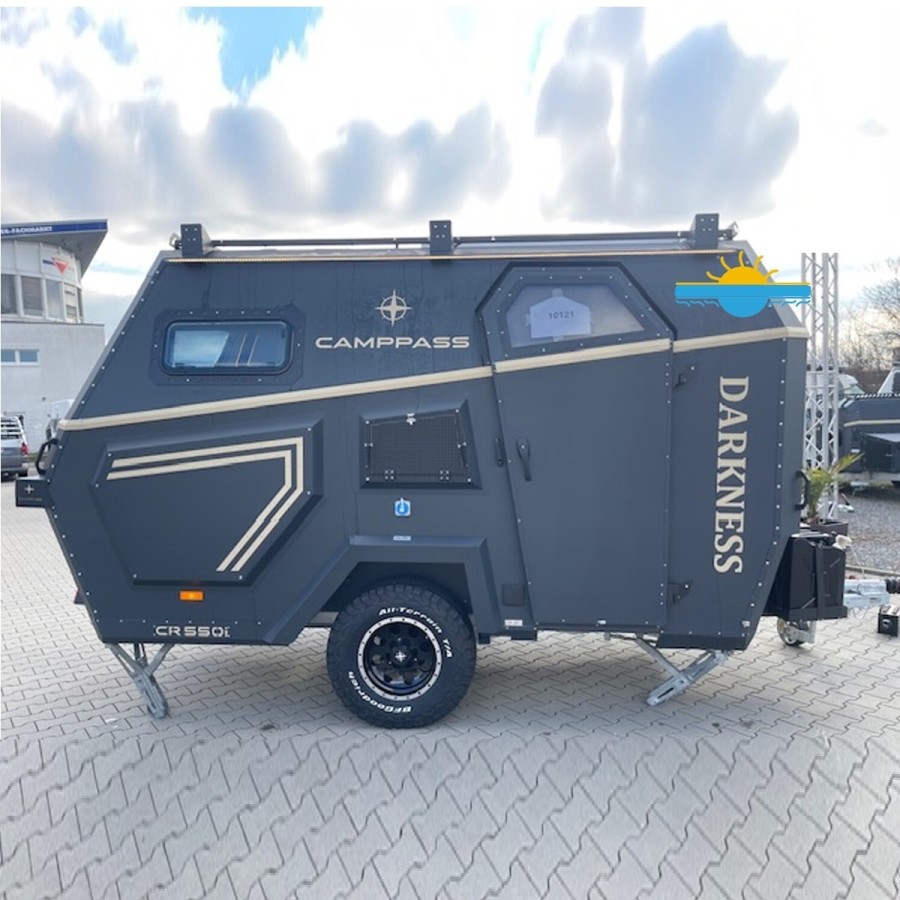 CAMPPASS®-CR-OFF-ROAD-DARKNESS-Camping-Anhaenger-mit-Aufstelldach-Bett-Kueche-BadWC-Solar-Paket-2