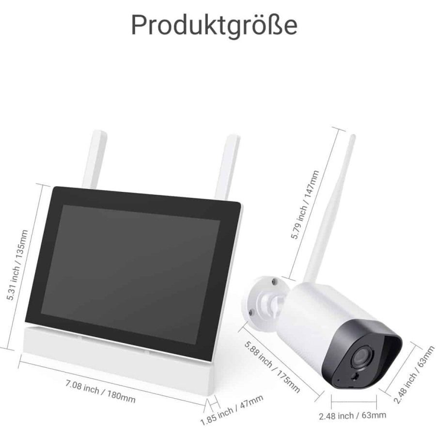 CRAFTMAX®-Ueberwachungskamera-Set-mit-Monitor-5MP-4CH-7-Zoll-Touchscreen-NVR-Bildschrim-mit-2pcs-5MP-WiFi-Kamera-2-Wege-Audio-Pe