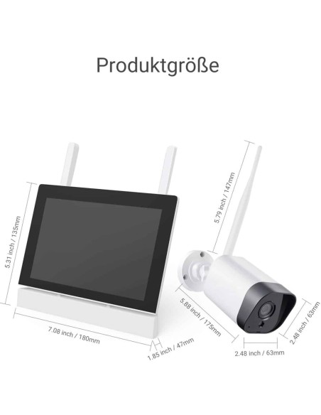 CRAFTMAX®-Ueberwachungskamera-Set-mit-Monitor-5MP-4CH-7-Zoll-Touchscreen-NVR-Bildschrim-mit-2pcs-5MP-WiFi-Kamera-2-Wege-Audio-Pe