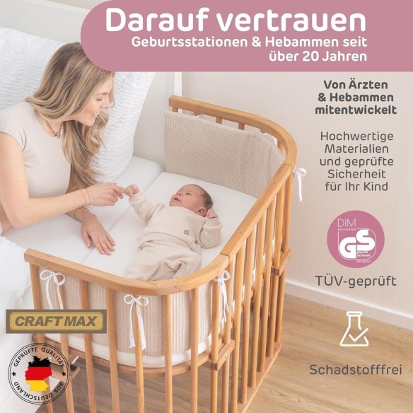 babyluzi®-Beistellbett-aus-massivem-Buchenholz-mit-Matratze-Gitter-Rollen-Kinderbett-Hoehe-stufenlos-verstellbar-umweltfreundlic