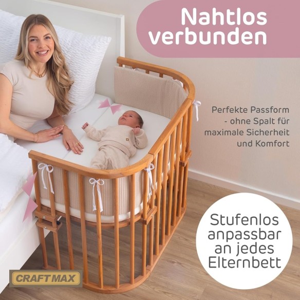 babyluzi®-Beistellbett-aus-massivem-Buchenholz-mit-Matratze-Gitter-Rollen-Kinderbett-Hoehe-stufenlos-verstellbar-umweltfreundlic