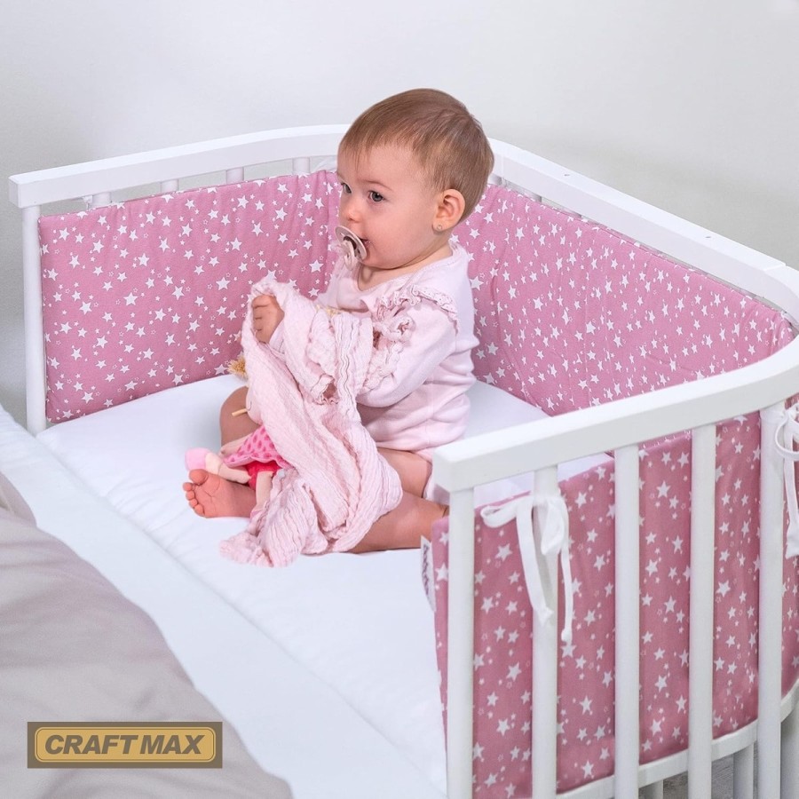 babyluzi®-Nestchen-Pique-passend-fuer-Beistellbett-Maxi-als-Kuschel-Schutz-fuer-das-Koepfchen-perlgrau-weisse-Punkte-8