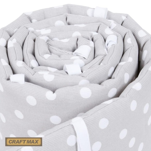 babyluzi®-Nestchen-Pique-passend-fuer-Beistellbett-Maxi-als-Kuschel-Schutz-fuer-das-Koepfchen-perlgrau-weisse-Punkte-4