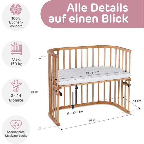 babyluzi®-Beistellbett-aus-massivem-Buchenholz-mit-Matratze-Gitter-Rollen-Kinderbett-Hoehe-stufenlos-verstellbar-umweltfreundlic