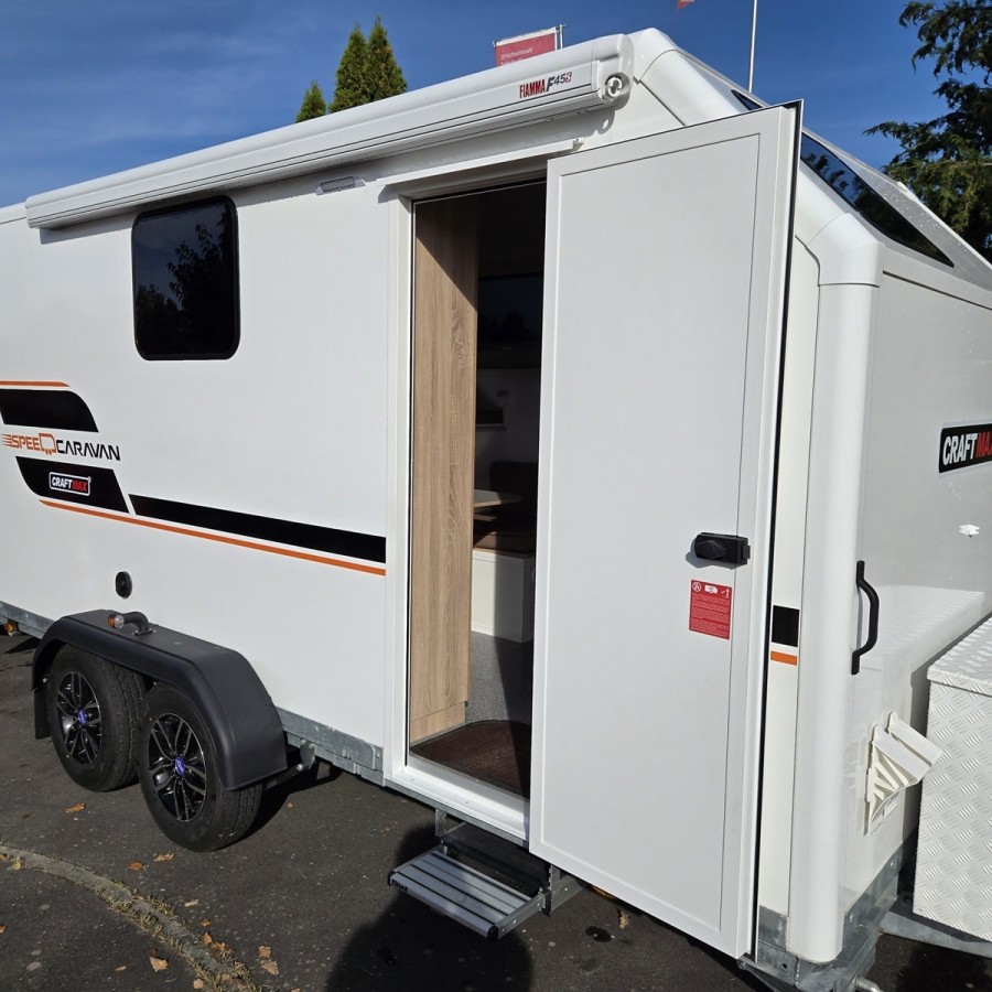 CRAFTMAX®-SPEEDCARAVAN®-full-Options-2700-Tandem-5.00x2.00x2.00m-ThermoSandwich-mit-Bett-Kueche-Sanitaerbereich-Ladebordwand-100