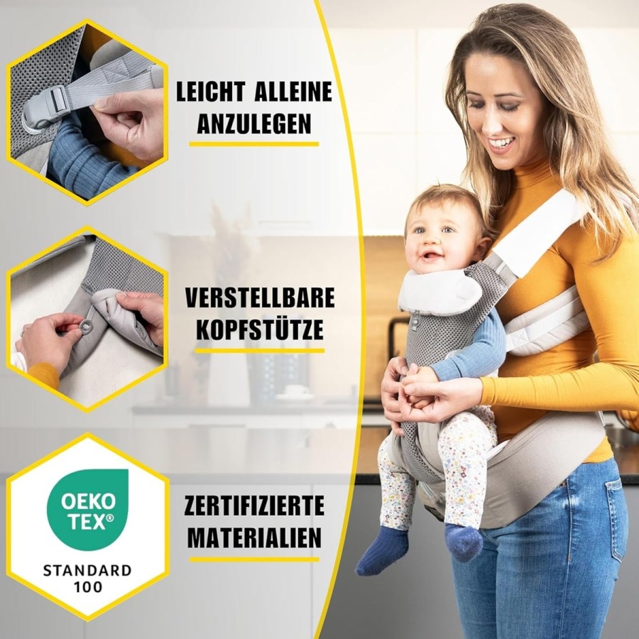 babyluzi®-Ergonomische-Babytrage-Neugeborene-ab-Geburt-3-in-1-Multifunktionale-Kindertrage-von-0-36-Monaten-3