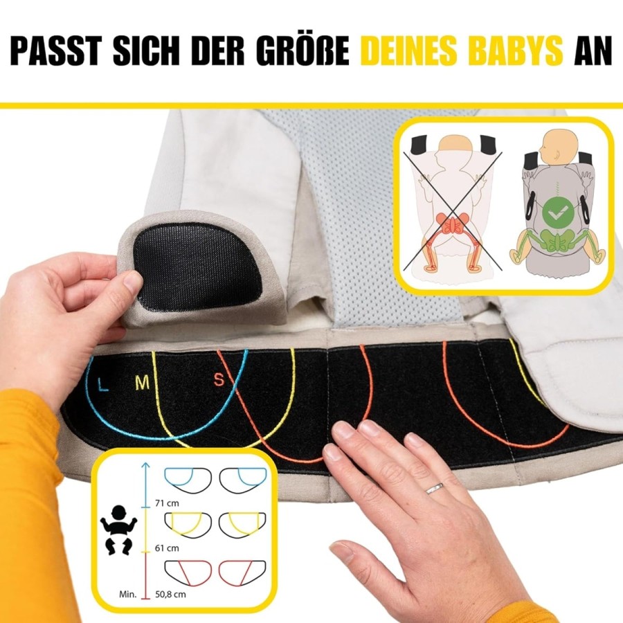 babyluzi®-Ergonomische-Babytrage-Neugeborene-ab-Geburt-3-in-1-Multifunktionale-Kindertrage-von-0-36-Monaten-4
