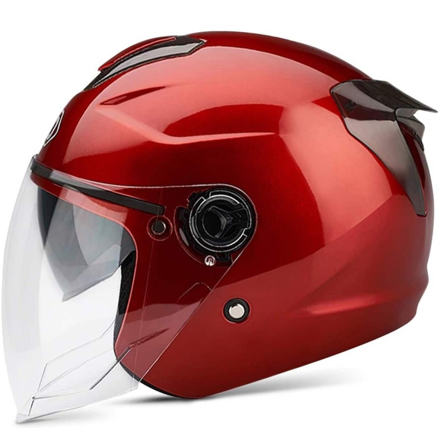 DAVID®-Motorradhelm-fuer-Erwachsene-mit-Doppelvisier-7-Absaetze-Sicherheitsschnalle-Abs-Schale-kombiniert-mit-Eps-Pufferschicht-