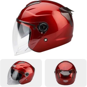 DAVID®-Motorradhelm-fuer-Erwachsene-mit-Doppelvisier-7-Absaetze-Sicherheitsschnalle-Abs-Schale-kombiniert-mit-Eps-Pufferschicht- 2