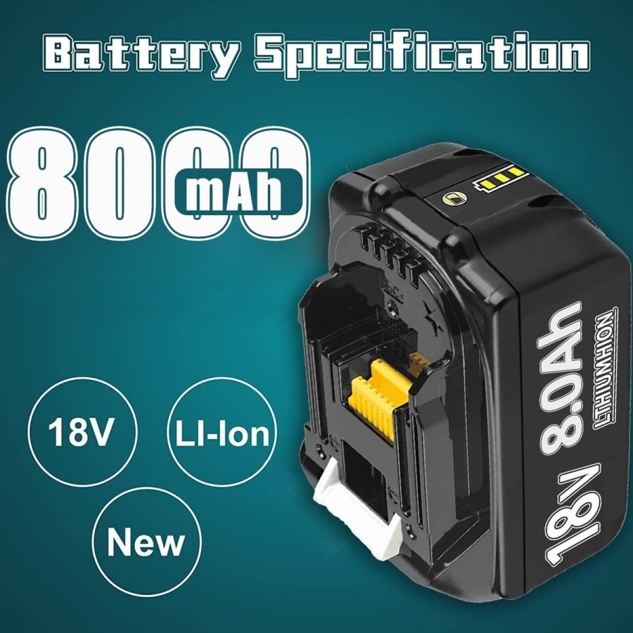 8.0Ah-18V-Ersatzakku-fuer-makita-mit-LED-Ladeanzeige-gebraucht-5