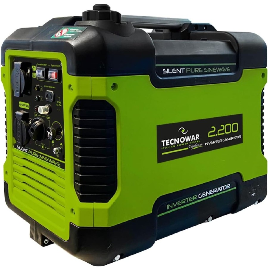 DE-Heimatschutz®-Stromgenerator-2200VA-Invertergesteuert-Schallgedaempft-58dB-Benzinbetrieben-Manuelle-Zuendung-Eco-Speed-Contro