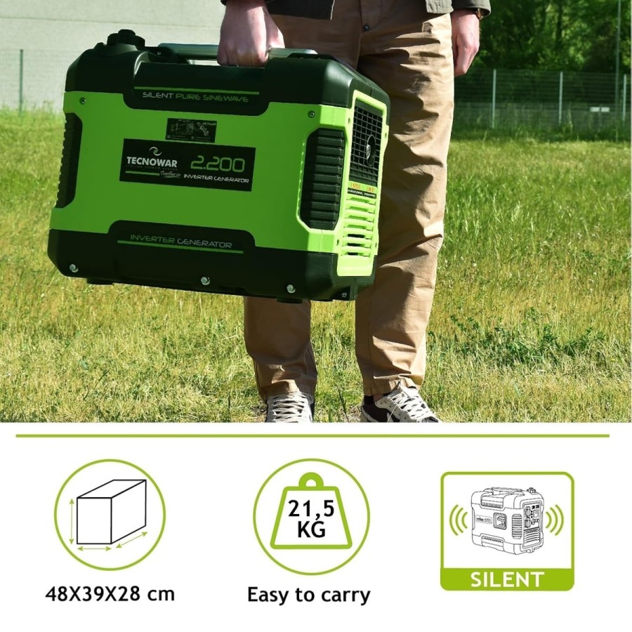 DE-Heimatschutz®-Stromgenerator-2200VA-Invertergesteuert-Schallgedaempft-58dB-Benzinbetrieben-Manuelle-Zuendung-Eco-Speed-Contro