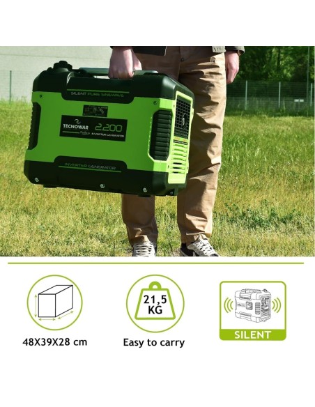DE-Heimatschutz®-Stromgenerator-2200VA-Invertergesteuert-Schallgedaempft-58dB-Benzinbetrieben-Manuelle-Zuendung-Eco-Speed-Contro