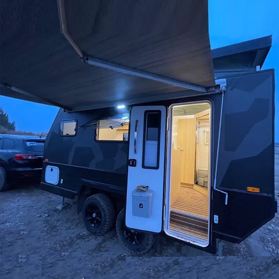 CRAFTMAX®-BLACK-BROTHER-EXP-7-24-Extreme-OffRoad-Caravan-Tandem-ThermoSandwich-4.30x2.10x1.72m-vollausgestattet-mit-Moebel-Bett-