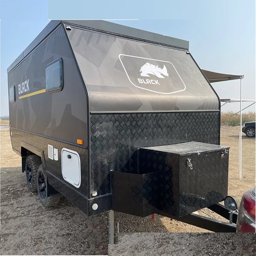 CRAFTMAX®-BLACK-BROTHER-EXP-7-24-Extreme-OffRoad-Caravan-Tandem-ThermoSandwich-4.30x2.10x1.72m-vollausgestattet-mit-Moebel-Bett-