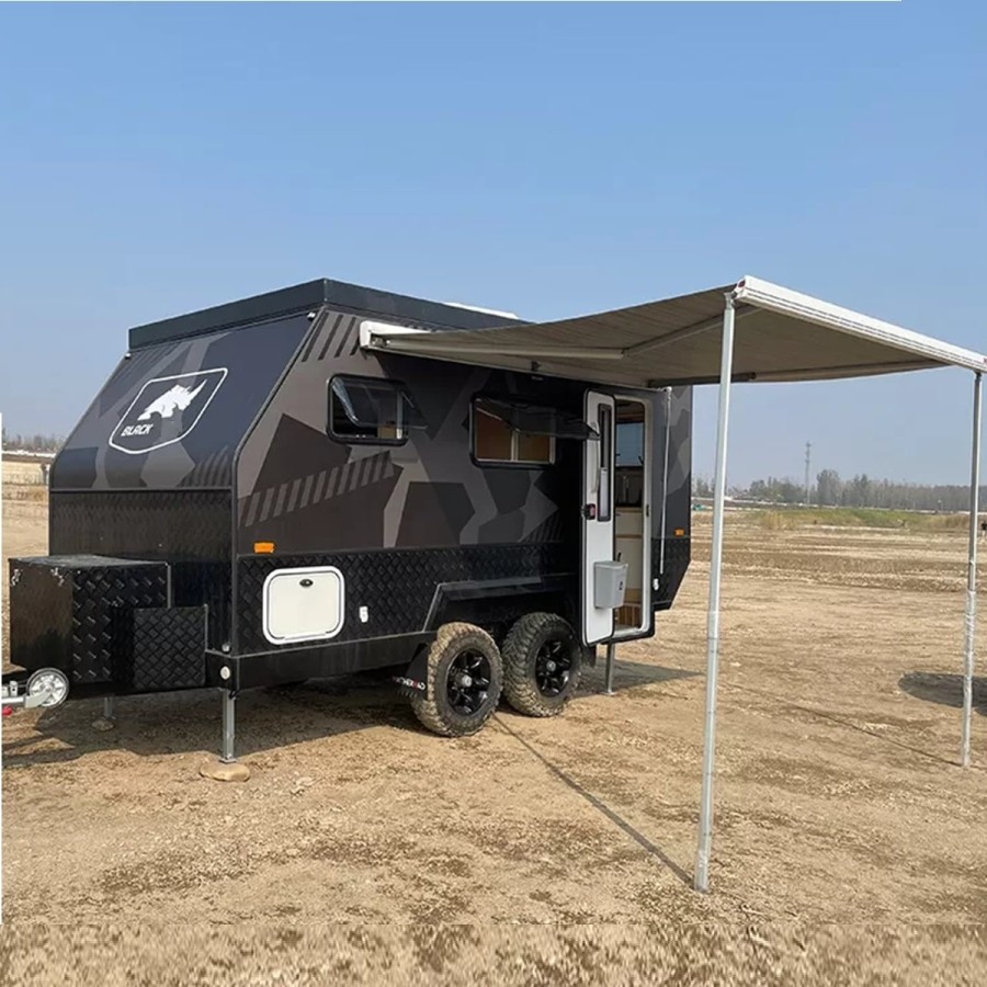 CRAFTMAX®-BLACK-BROTHER-EXP-7-24-Extreme-OffRoad-Caravan-Tandem-ThermoSandwich-4.30x2.10x1.72m-vollausgestattet-mit-Moebel-Bett-
