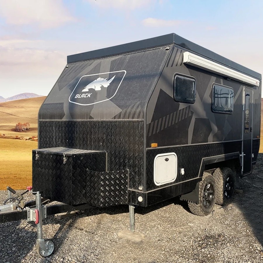 CRAFTMAX®-BLACK-BROTHER-EXP-7-24-Extreme-OffRoad-Caravan-Tandem-ThermoSandwich-4.30x2.10x1.72m-vollausgestattet-mit-Moebel-Bett-