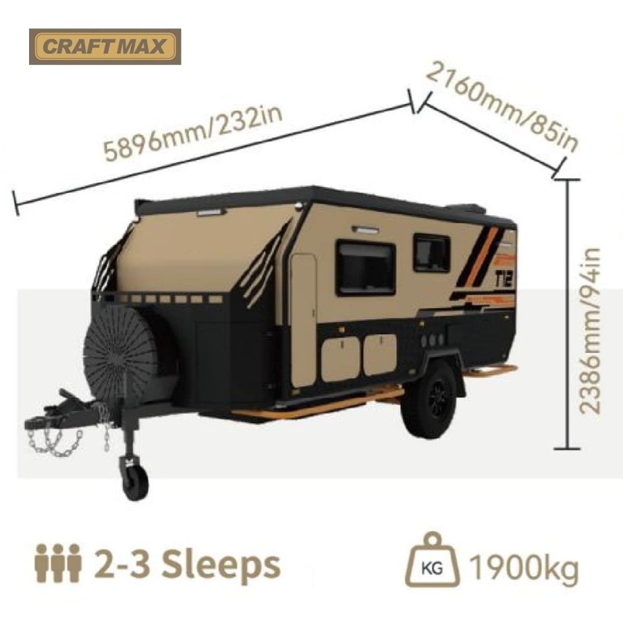 CRAFTMAX®-BLACK-BROTHER-EXP-7-24-Extreme-OffRoad-Caravan-Tandem-ThermoSandwich-4.30x2.10x1.72m-vollausgestattet-mit-Moebel-Bett-