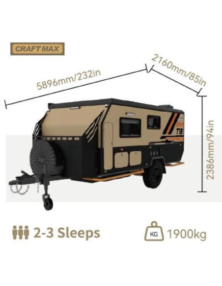 CRAFTMAX®-BLACK-BROTHER-EXP-7-24-Extreme-OffRoad-Caravan-Tandem-ThermoSandwich-4.30x2.10x1.72m-vollausgestattet-mit-Moebel-Bett-