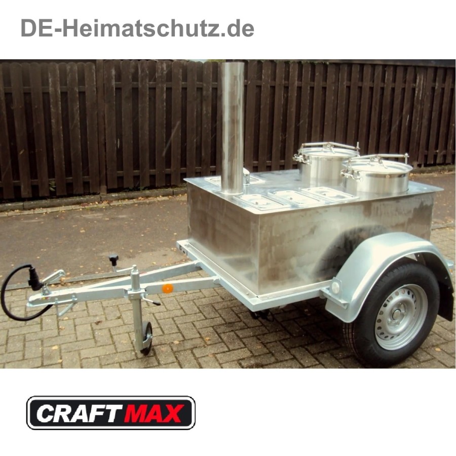 DE-Heimatschutz®-Feldkueche-Gulaschkanone-mit-2-Kessel-Edelstahl-Militaer-Armee-Versorgung-Einachser-fabrikneu-1