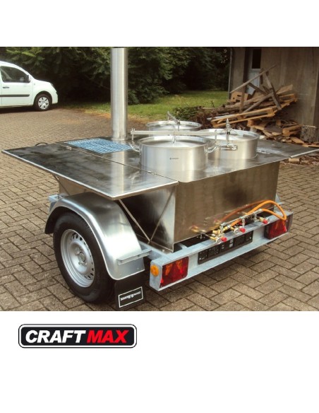DE-Heimatschutz®-Feldkueche-Gulaschkanone-mit-3x-50-Liter-Kessel-Wasserbad-Gasgrill-alles-aus-Edelstahl-2-Seitentische-Militaer-