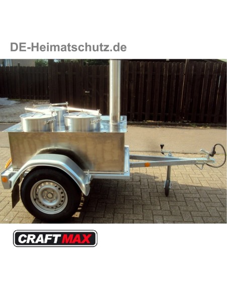 DE-Heimatschutz®-Feldkueche-Gulaschkanone-mit-3x-50-Liter-Kessel-Wasserbad-Gasgrill-alles-aus-Edelstahl-2-Seitentische-Militaer-