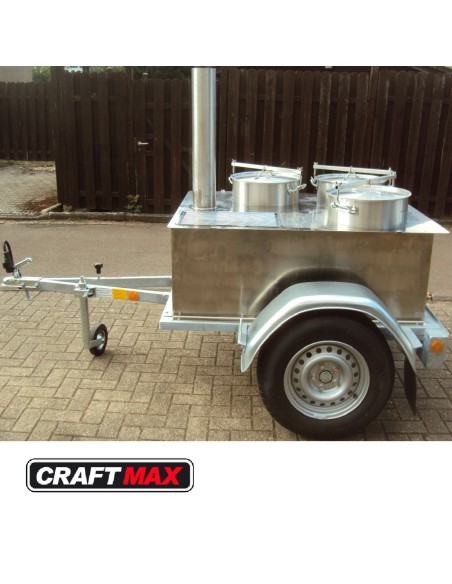 DE-Heimatschutz®-Feldkueche-Gulaschkanone-mit-3x-50-Liter-Kessel-Wasserbad-Gasgrill-alles-aus-Edelstahl-2-Seitentische-Militaer-