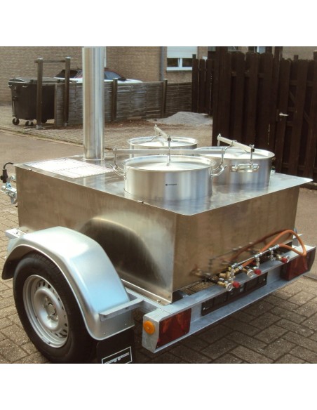 DE-Heimatschutz®-Feldkueche-Gulaschkanone-mit-3x-50-Liter-Kessel-Wasserbad-Gasgrill-alles-aus-Edelstahl-2-Seitentische-Militaer-