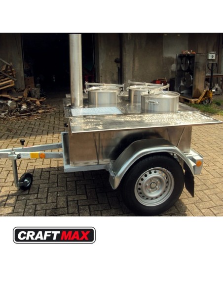 DE-Heimatschutz®-Feldkueche-Gulaschkanone-mit-3x-50-Liter-Kessel-Wasserbad-Gasgrill-alles-aus-Edelstahl-2-Seitentische-Militaer-