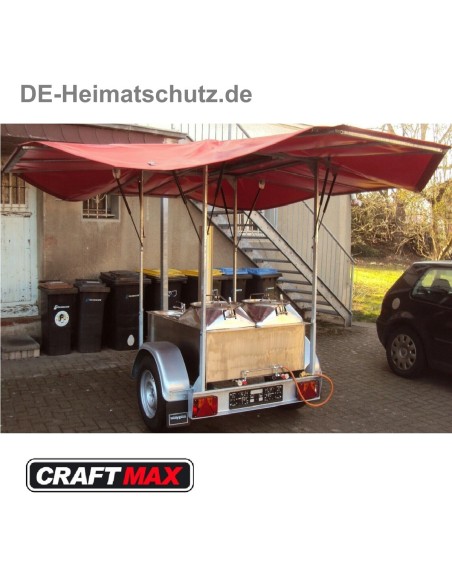 DE-Heimatschutz®-Feldkueche-Gulaschkanone-mit-2x-50-Liter-Kessel-Wasserbad-alles-aus-Edelstahl-Planengestell-Militaer-Armee-Vers