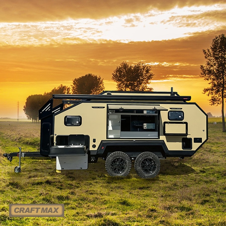 CRAFTMAX®-BLACK-BROTHER-EXP-10-29-Extreme-OffRoad-Caravan-Tandem-ThermoSandwich-5.00x1.92x2.07m-vollausgestattet-mit-Moebel-Bett