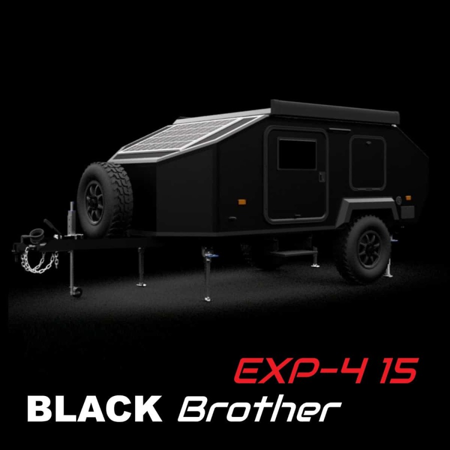 CRAFTMAX®-BLACK-BROTHER-EXP-4-15-Extreme-OffRoad-Caravan-Tandem-ThermoSandwich-4.00x1.70x1.30m-vollausgestattet-mit-Moebel-Bett-