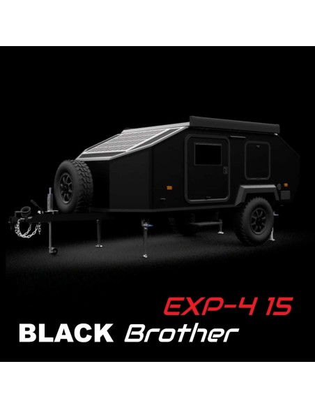 CRAFTMAX®-BLACK-BROTHER-EXP-4-15-Extreme-OffRoad-Caravan-Tandem-ThermoSandwich-4.00x1.70x1.30m-vollausgestattet-mit-Moebel-Bett-