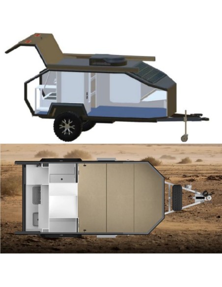 CRAFTMAX®-BLACK-BROTHER-EXP-4-15-Extreme-OffRoad-Caravan-Tandem-ThermoSandwich-vollausgestattet-mit-Moebel-Bett-Kueche-Sanitaer-