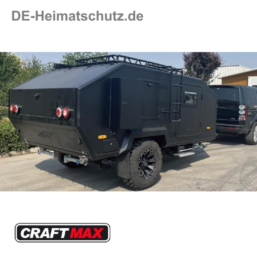 CRAFTMAX®-BLACK-BROTHER-EXP-4-15-Extreme-OffRoad-Caravan-Tandem-ThermoSandwich-vollausgestattet-mit-Moebel-Bett-Kueche-Sanitaer-