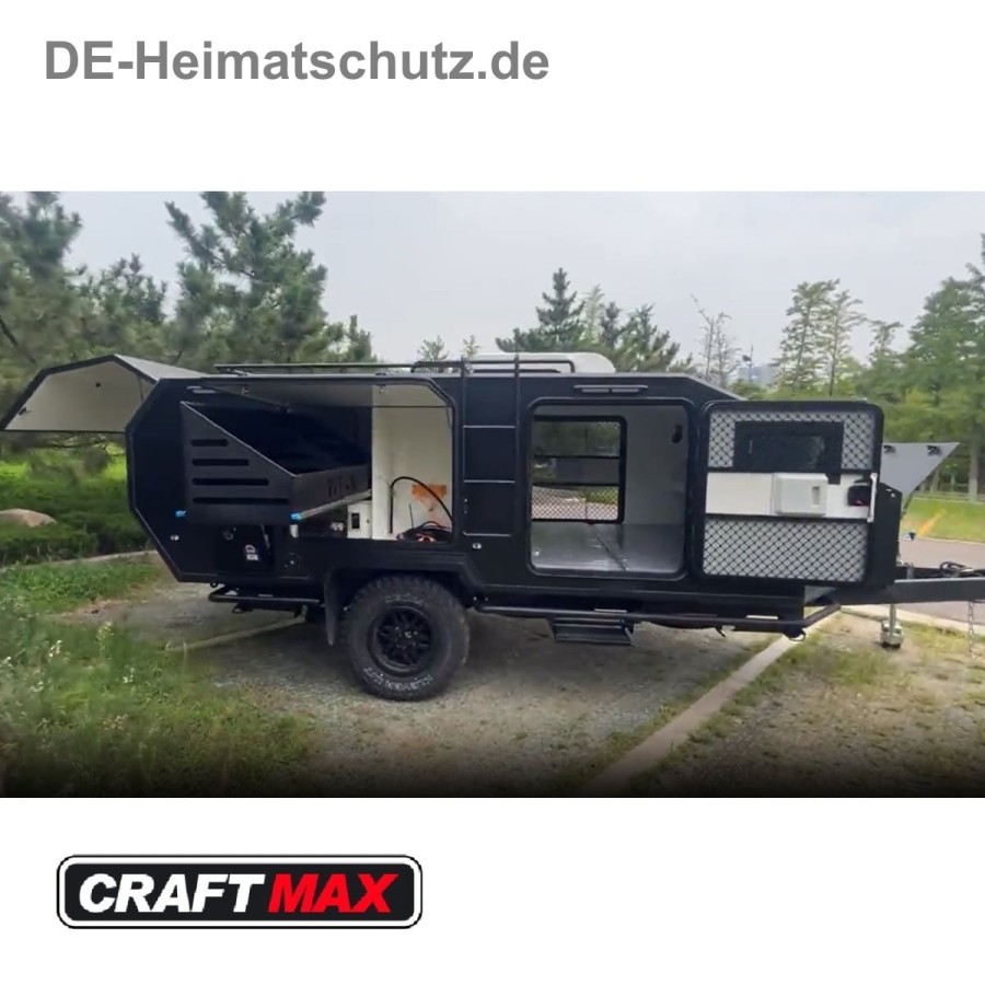 CRAFTMAX®-BLACK-BROTHER-EXP-4-15-Extreme-OffRoad-Caravan-Tandem-ThermoSandwich-vollausgestattet-mit-Moebel-Bett-Kueche-Sanitaer-