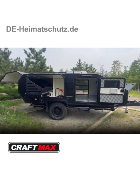 CRAFTMAX®-BLACK-BROTHER-EXP-4-15-Extreme-OffRoad-Caravan-Tandem-ThermoSandwich-vollausgestattet-mit-Moebel-Bett-Kueche-Sanitaer-
