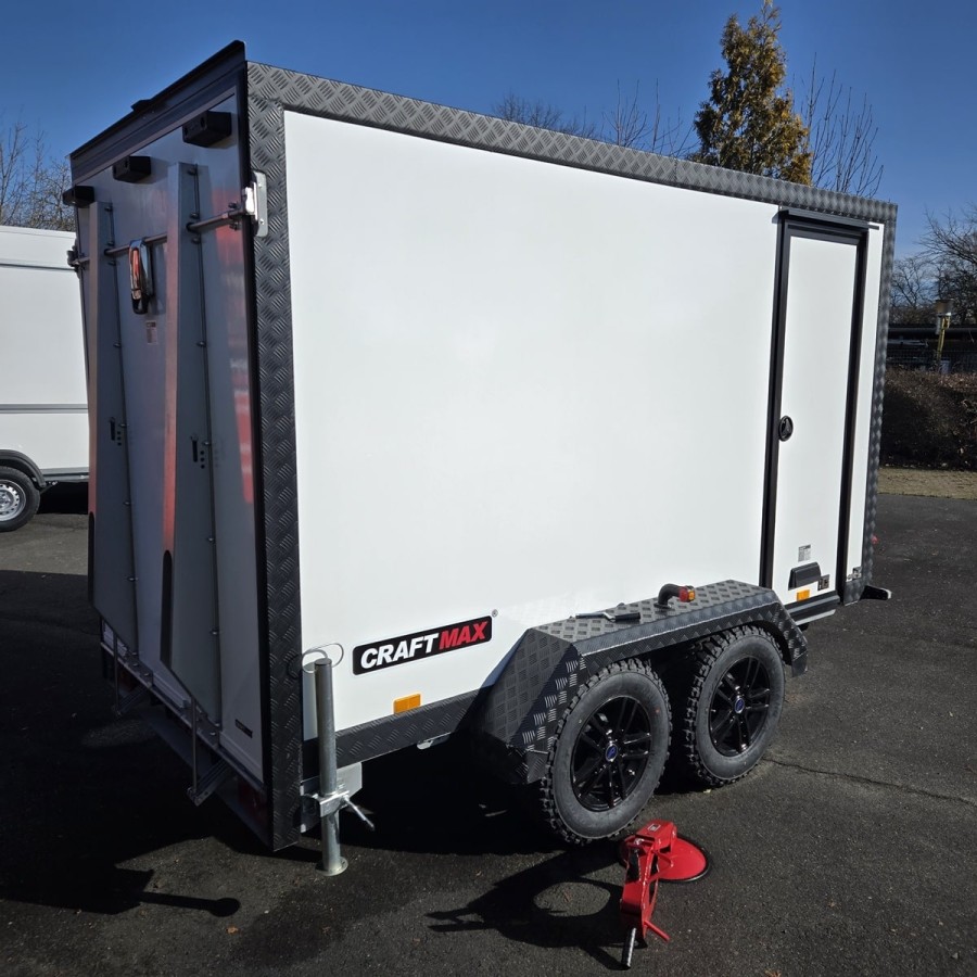 CRAFTMAX®-BLACK-BROTHER-EXP-5-20-OffRoad-2000-Tandem-Kofferanhaenger-3.05x1.59x1.80m-mit-Heckklappe-als-Rampe-Seitentuer-Frontfe