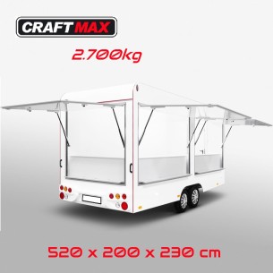 CRAFTMAX-Verkaufstrailer-2700kg-TH-523T.00-Tandem-mit-3-Verkaufsklappen-520x200x230cm