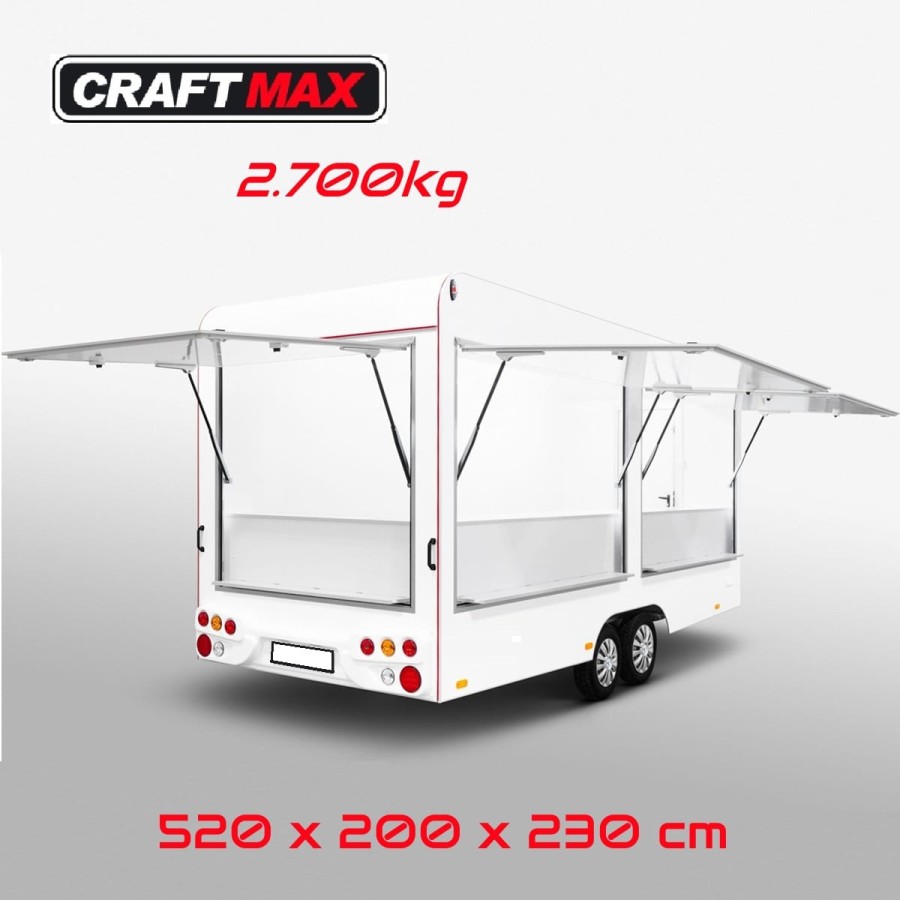 CRAFTMAX-Verkaufstrailer-2700kg-TH-523T.00-Tandem-mit-3-Verkaufsklappen-520x200x230cm
